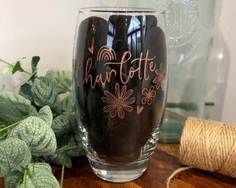 Hand Engraved Kids Glass / Drinks Glass / Personalised Childs Tumbler Glass