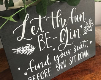 A4 Custom Wedding Day Signage