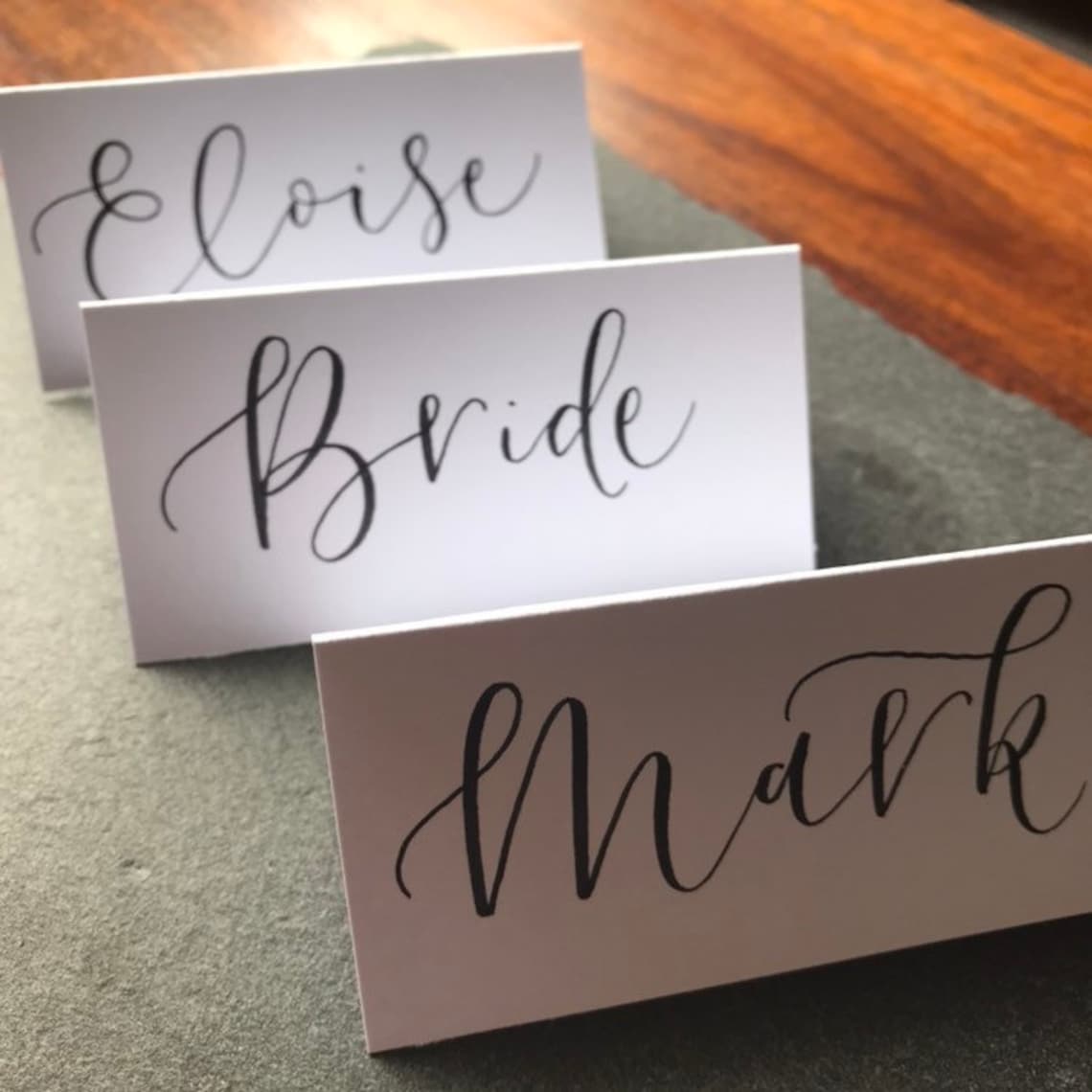Wedding Place Name Cards Hand Written Tent Fold Place Cards - Etsy UK