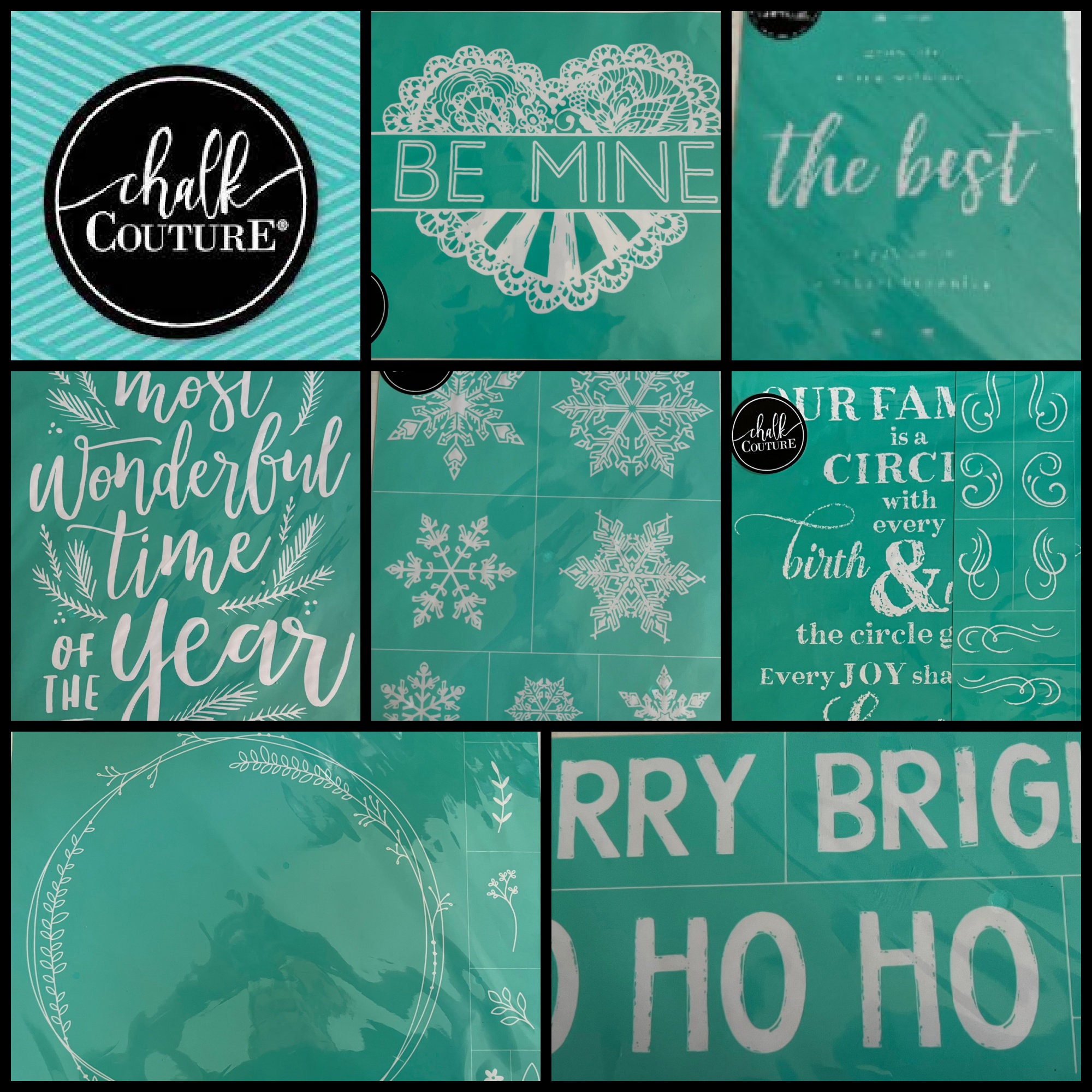 Complete Free Shipping chalk couture silk screen transfers stencil