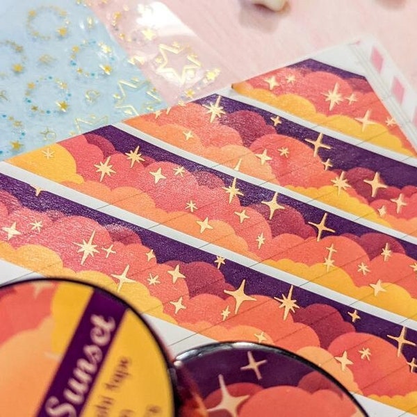 Celestial Sunsets Rose Gold Washi Tape