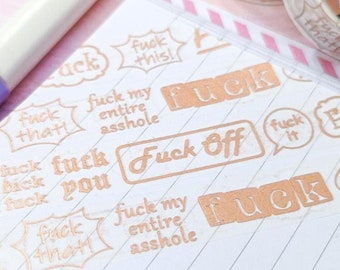 Fuck Rose Gold Washi Tape