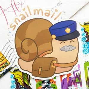 Sticker en vinyle Snailman (facteur escargot)