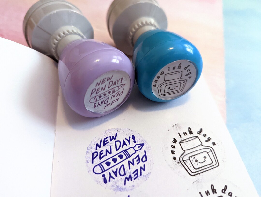 New Ink Day New Pen Day New Ink Day Pre-inked Stamps - Etsy