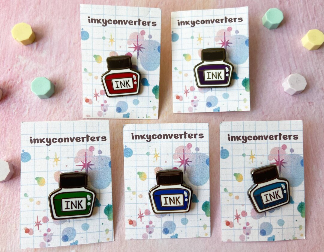 Ink Bottle Hard Enamel Pin - Etsy