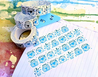 With Love Blue-Green Ombre Foil Washi Tape