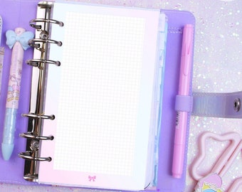 Kawaii a6 & A5 printable note - Pastel Planner Insert, Stationery, Kikki K, Filofax, Dokibook, Productivity, Back To School, Cute Planner