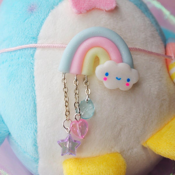 Lovely Happy Kawaii Rainbow Pin | Arc-en-ciel pastel | Broche mignonne | Cadeau pour les filles mignonnes, les garçons et les enfants | Yumekawaii - France | Jfashion Harajuku