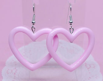 Doll Dream Pink Heart Earrings - Kawaii and Adorable