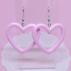 Doll Dream Pink Heart Earrings - Kawaii and Adorable