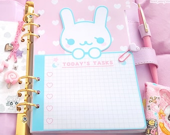 Kawaii Bunny shaped Magic dashboard whiteboard for planners a5 a6 kawaii for dokibook kikkik macaron