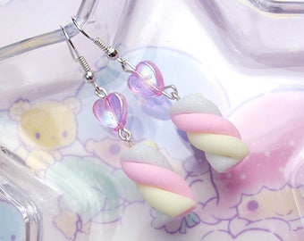 Kawaii pastel marshmallow earrings - Christmas gift for her and teen