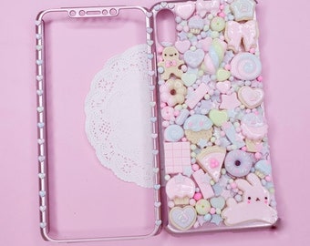 Coque Kawaii Decoden - Sweet Cookies Paradise - Coque intégrale Kawaii super mignonne pour iPhone 7 8 9 10 12 13 Pro | Samsung Galaxy S et Note