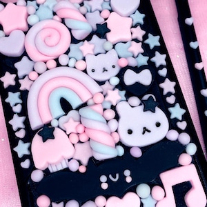 Kawaii Decoden Case Pastel Goth, Spooky Fairyland Superleuke kawaii full body voorkant achterkant voor iPhone 17 16 15 14 13 12 11 X afbeelding 4