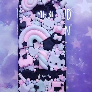 Kawaii Decoden Case Pastel Goth, Spooky fairyland Super cute kawaii full body front back case iPhone 4/5/5s/6/6s/7/6&7plus Galaxy s6 s7 s8 image 5