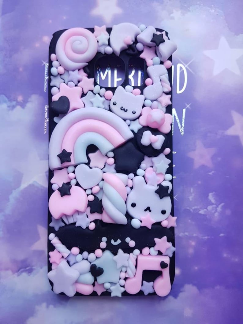 Kawaii Decoden Case Pastel Goth, Spooky fairyland Super cute kawaii full body front back case iPhone 4/5/5s/6/6s/7/6&7plus Galaxy s6 s7 s8 image 5