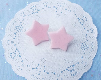 Kawaii Big Pastel Star Earrings | Pastel Kei | Jfashion | Harajuku Fashion | Sweet Harajuku  | Fairy Kei | Fancy