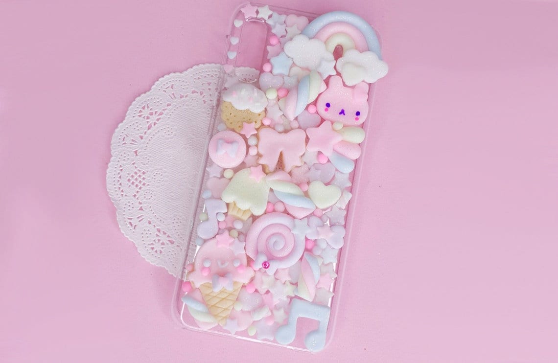 Kawaii iPhone Decoden Phone Case - Cookie Ice Cream Back