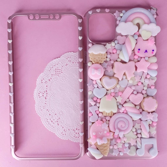 Kawaii Iphone Decoden Phone Case - Cookie Ice Cream Back Case - Iphone 14 -  13 - 12 - 11 - X - XS - XR - 8 - 7| Pro | Pro Max | iPhone Cover