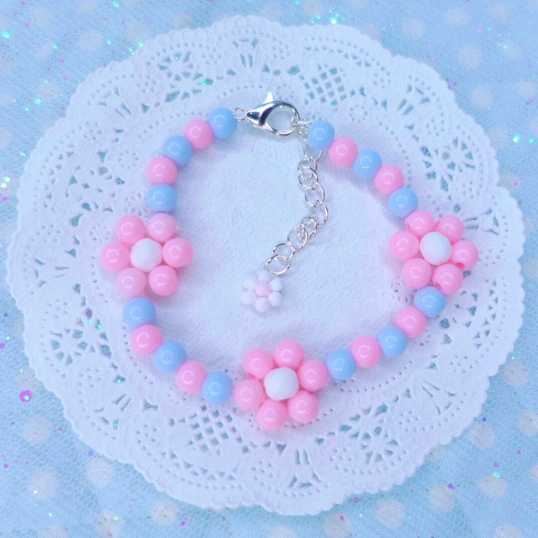 1950’s Made in FRANCE　blue×pink　bracelet 1950's Made in FRANCE blue×pink bracelet
