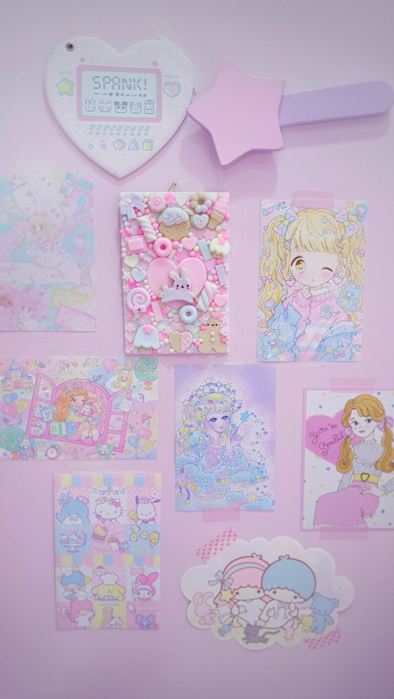 Kawaii Home Decor Wall Art Cute Wall Hanging Lovely Gift Etsy