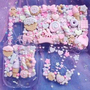 Étui à biscuits kawaii pour Nintendo Switch - Decoden Shell pastel pour OLED, Lite, Switch 2 - Joli cadeau de jeu pour filles fait main