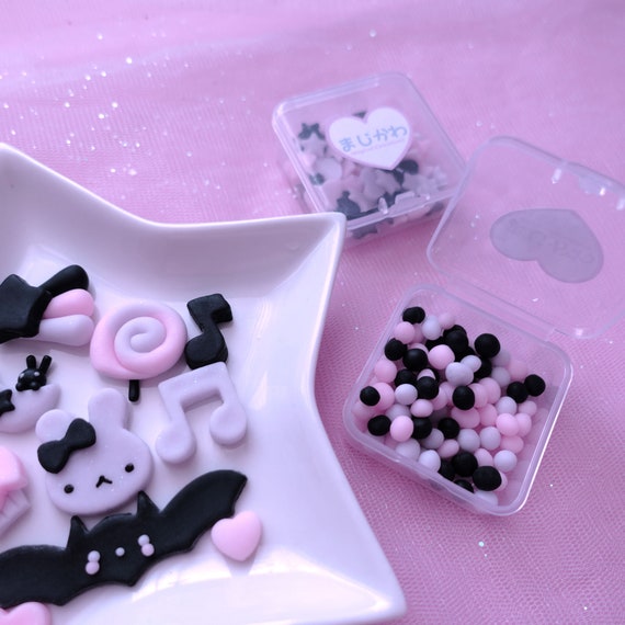 10 x Pink Assorted Mix Kawaii Decoden Kit Cute Cabochons - Malaysia Clay Art