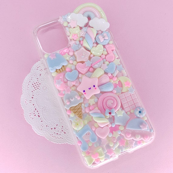 Kawaii Custom Phone Case for Galaxy S23 S22 S21 S20 S10 S9 S8 Decoden  Phone Case Sugary Galaxy