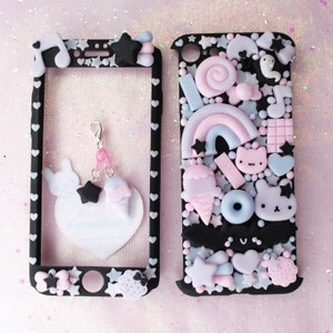 Funda Kawaii Decoden iPhone / Funda Pastel Goth / Iphone - 14 - 13 - 12 - 11 - X - XS - XR - 8 - 7 - 6 / Pro / Pro Max /