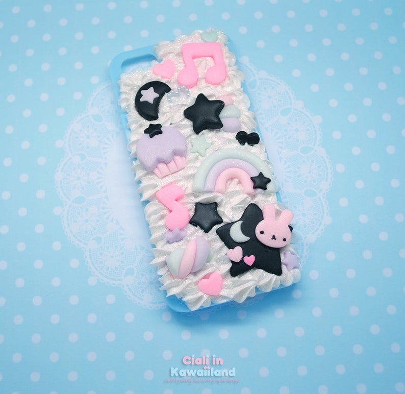 Kawaii Decoden Phone Case Whipped Cream Effect Case Cute Etsy New Zealand