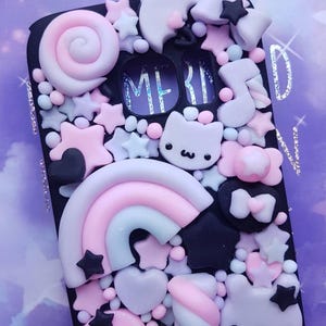 Kawaii Decoden Case Pastel Goth, Spooky fairyland Super cute kawaii full body front back case iPhone 4/5/5s/6/6s/7/6&7plus Galaxy s6 s7 s8 image 4