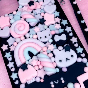 Kawaii Decoden Case Pastel Goth, Spooky Fairyland Superleuke kawaii full body voorkant achterkant voor iPhone 17 16 15 14 13 12 11 X afbeelding 2
