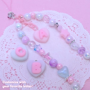 Kawaii Custom Love Letter Phonebeads, regalo personalizado de San Valentín y Galentine, lindos corazones de conversación