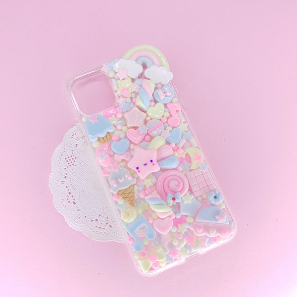 Kawaii Iphone Decoden Handyhülle - Sugary Sky Back Case - Iphone 15 - 14 - 13 - 12 - 11 - X - XS - XR - 8 - 7 | Pro | Pro-Max | iPhone-Hülle