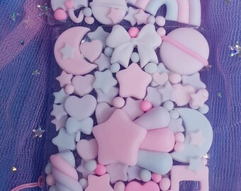 かわいいデコデンスマホケース Galaxy Z flip、flip 3、flip 4、flip 5
