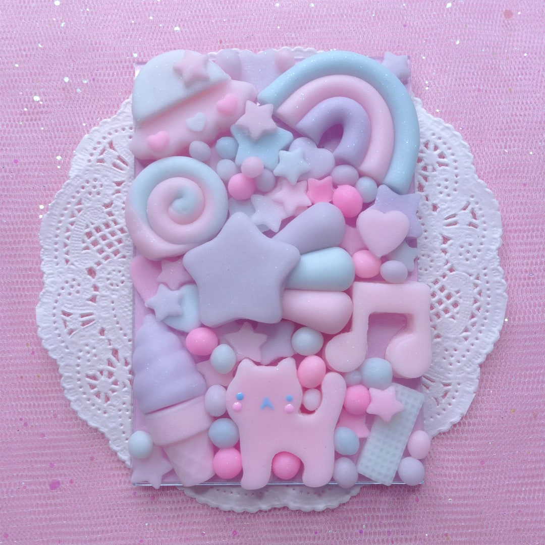 Kawaii Cat Fridge Magnet - Handmade Polymer Clay Decoration for ...