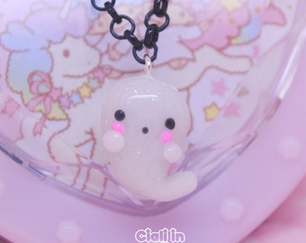 Kawaii ghost halloween necklace