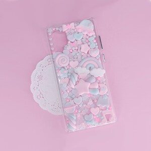 Kawaii Custom Phone Case for Galaxy s25 s24 S23 S22 S21 S20 S10 S9 S8  - Decoden Phone Case - Sweet Pastel Galaxy