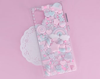 Kawaii Custom Phone Case for Galaxy s25 s24 S23 S22 S21 S20 S10 S9 S8  - Decoden Phone Case - Sweet Pastel Galaxy