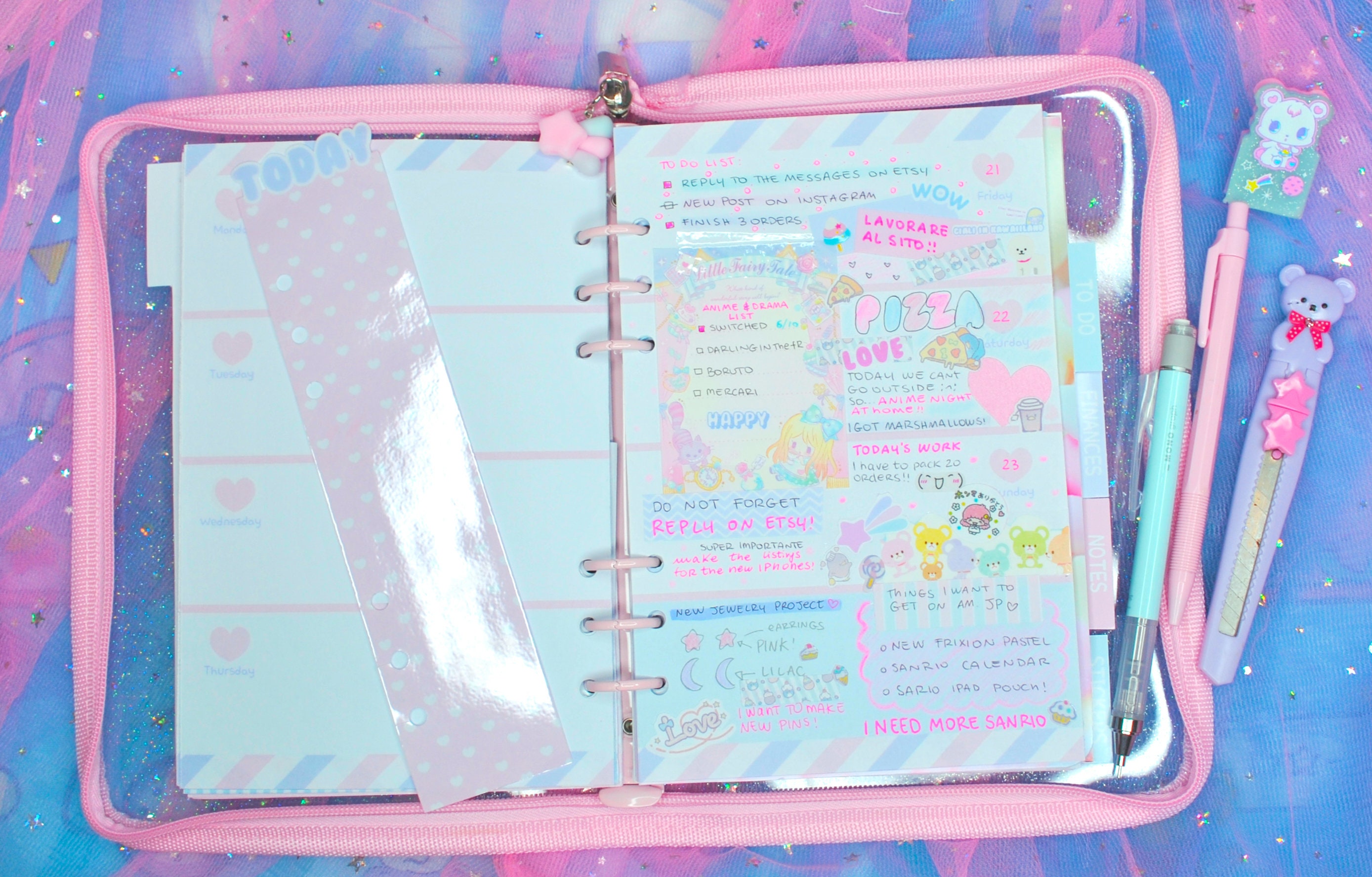 Kawaii Pastel Planner | Undated Weekly Planner | Cute Journal | A5 ...