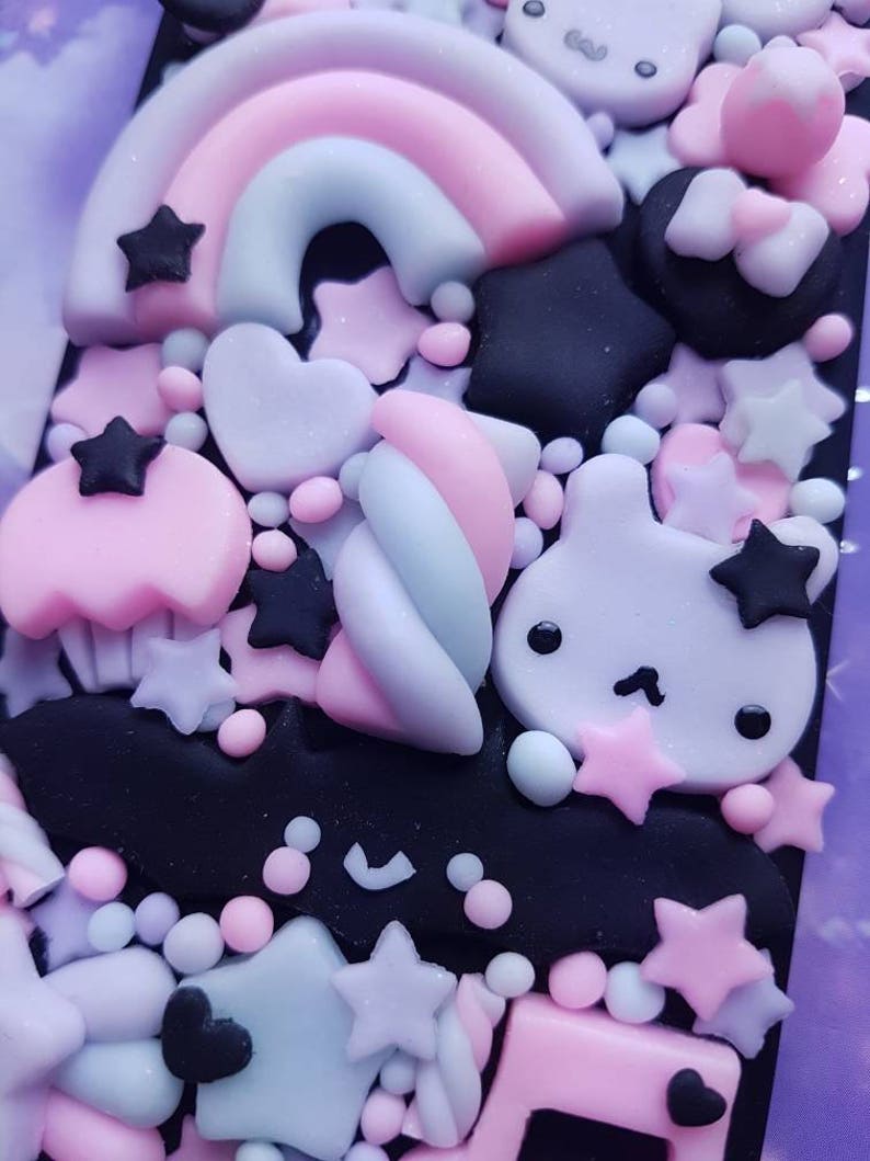 Kawaii Decoden Case Pastel Goth, Spooky fairyland Super cute kawaii full body front back case iPhone 4/5/5s/6/6s/7/6&7plus Galaxy s6 s7 s8 image 3