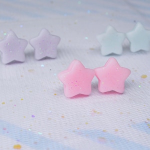 Kawaii Pastel Star Earrings | Pastel Kei | Jfashion | Harajuku Fashion | Sweet Harajuku  | Fairy Kei | Fancy