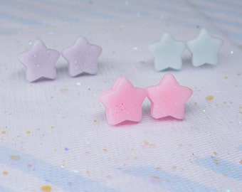 Kawaii Pastel Star Earrings | Pastel Kei | Jfashion | Harajuku Fashion | Sweet Harajuku  | Fairy Kei | Fancy