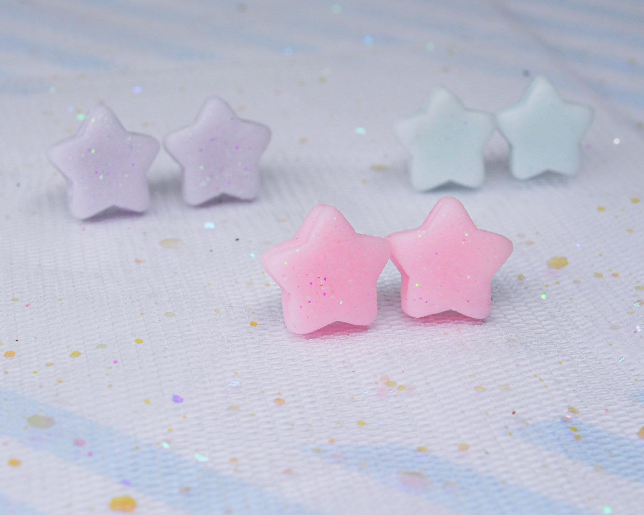 Kawaii Pastel Star Earrings | Pastel Kei | Jfashion | Harajuku Fashio…