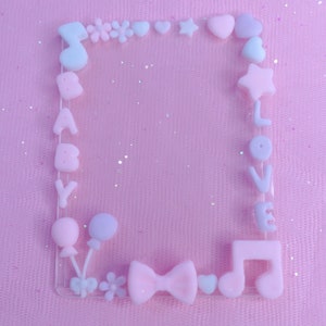 KPop Kawaii Deco Toploader - Armazenamento fofo para colecionador de cartões fotográficos - Suporte para cartões fotográficos decorado