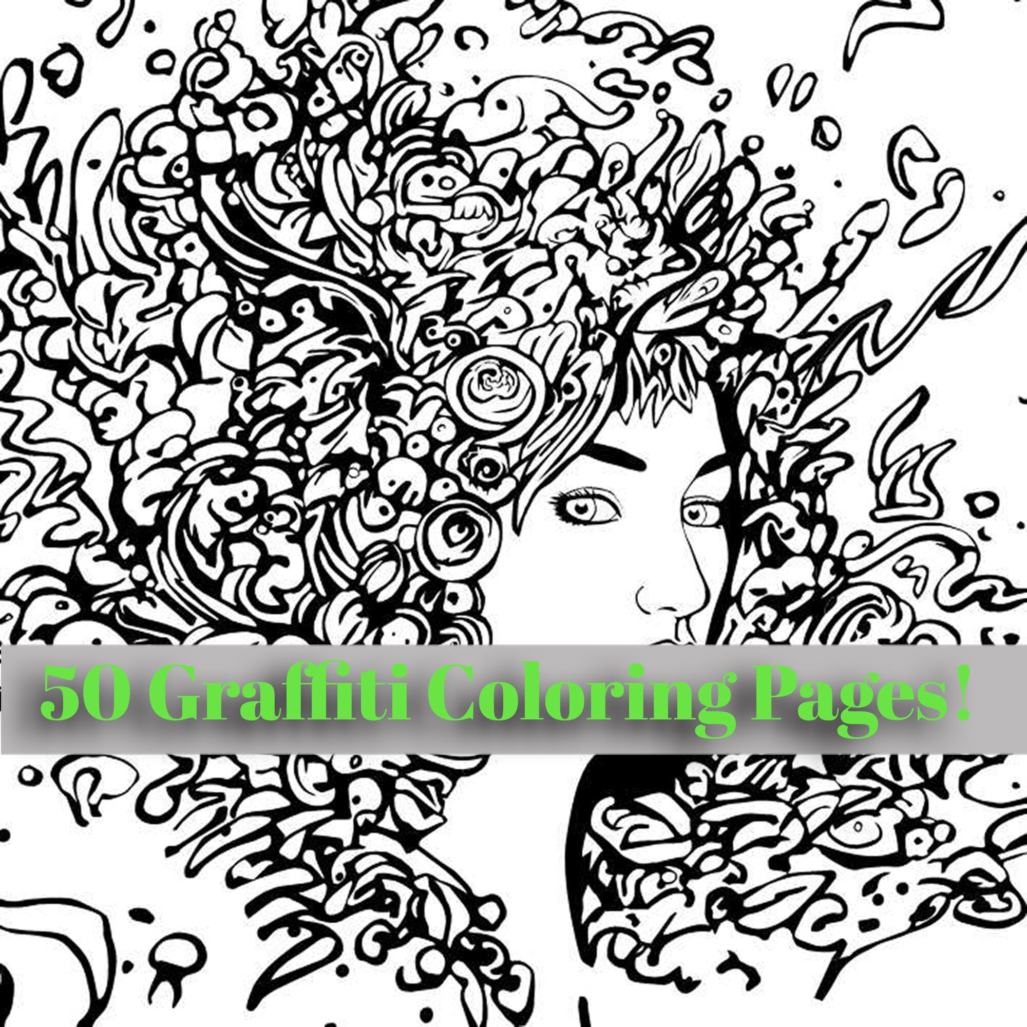 Street Art Graffiti Coloring Pages Adults or Kids 50 Pages | Etsy