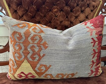 Antique Kilim Bolster Pillow