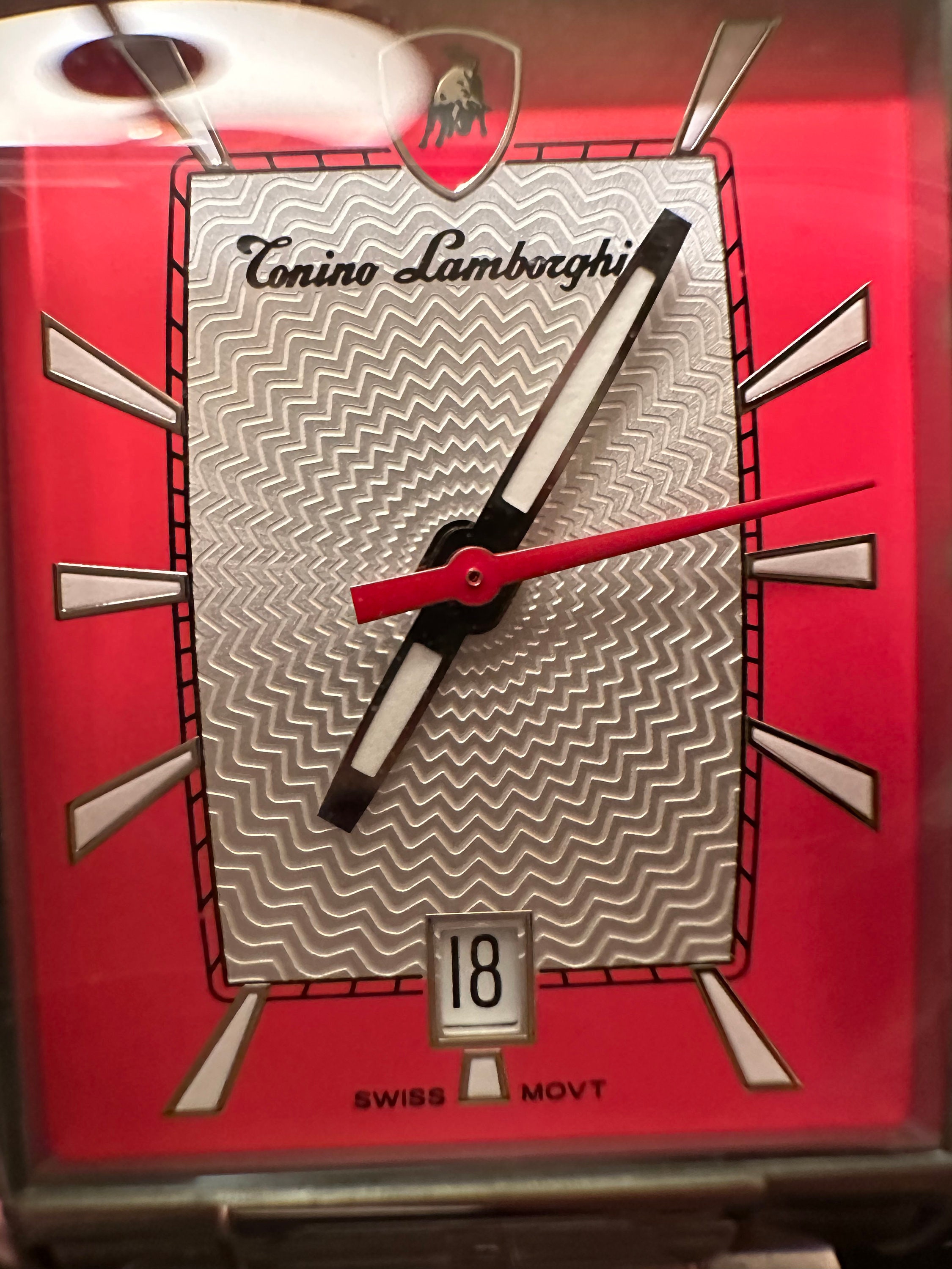 Tonino Lamborghini アナログ時計 レッドダイヤル Tonino Lamborghini Spyder X Red Quartz Watch, 53 mm