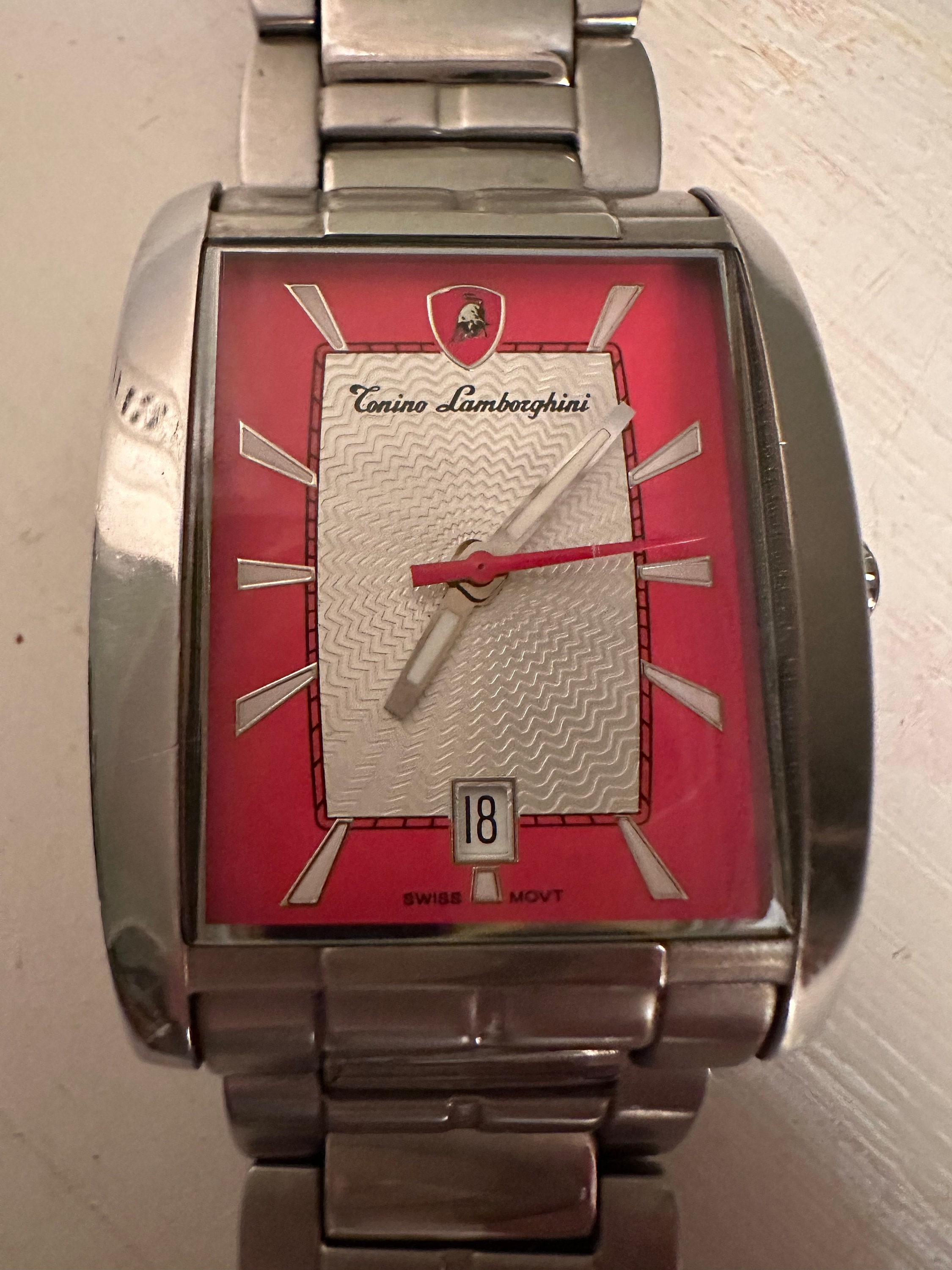 Vintage Square Red Lamborghini Watch - Etsy