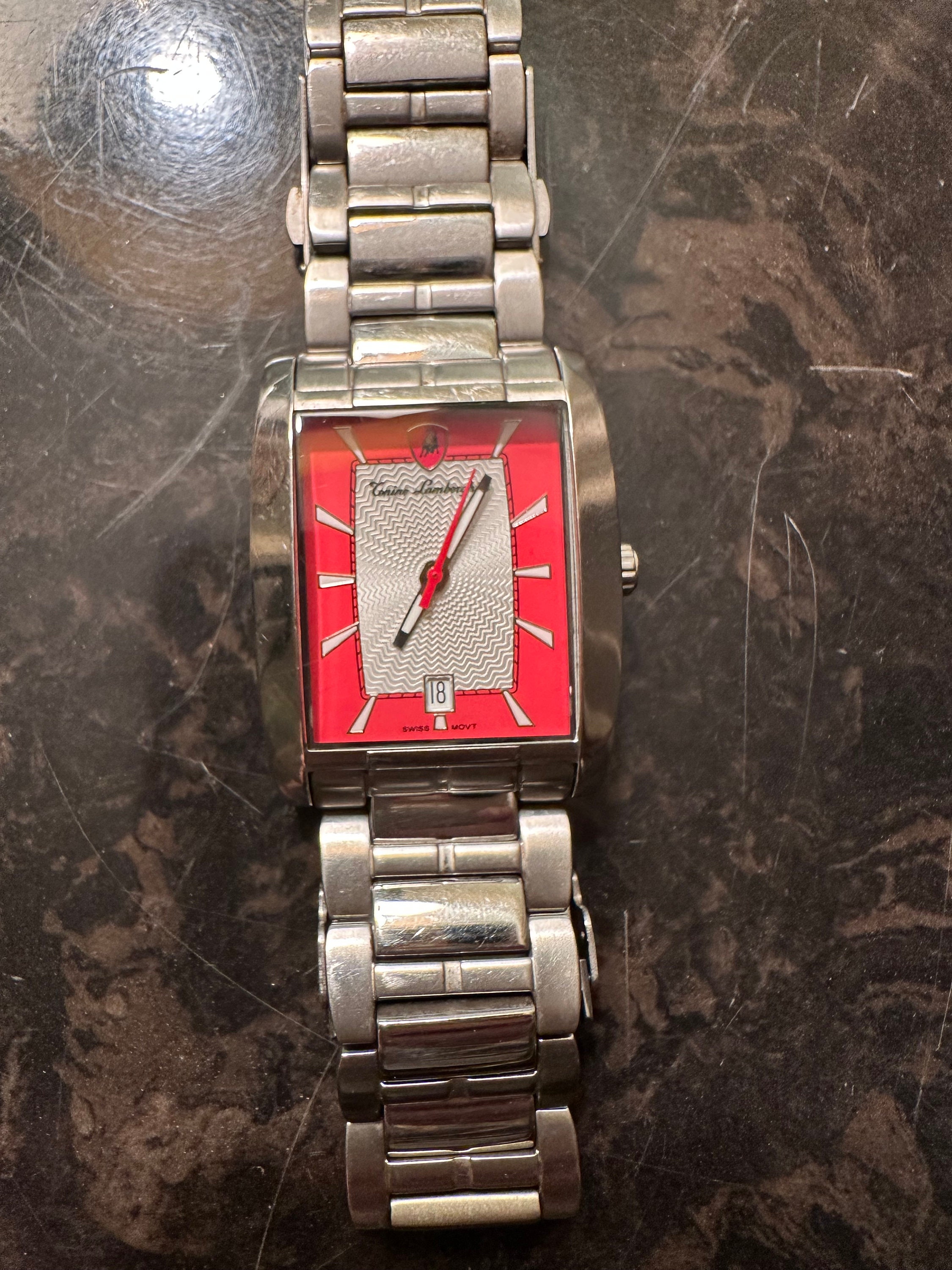 Vintage Square Red Lamborghini Watch - Etsy